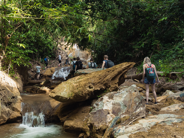 1 Day Nong Khiaw Trekking To 100 Waterfalls Trek, Boat Ride, and Villages