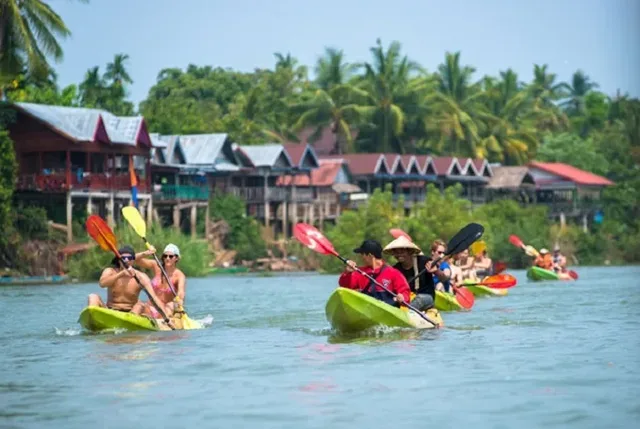 Vang Vieng Trekking and Kayaking to Waterfall - 1 Day 1